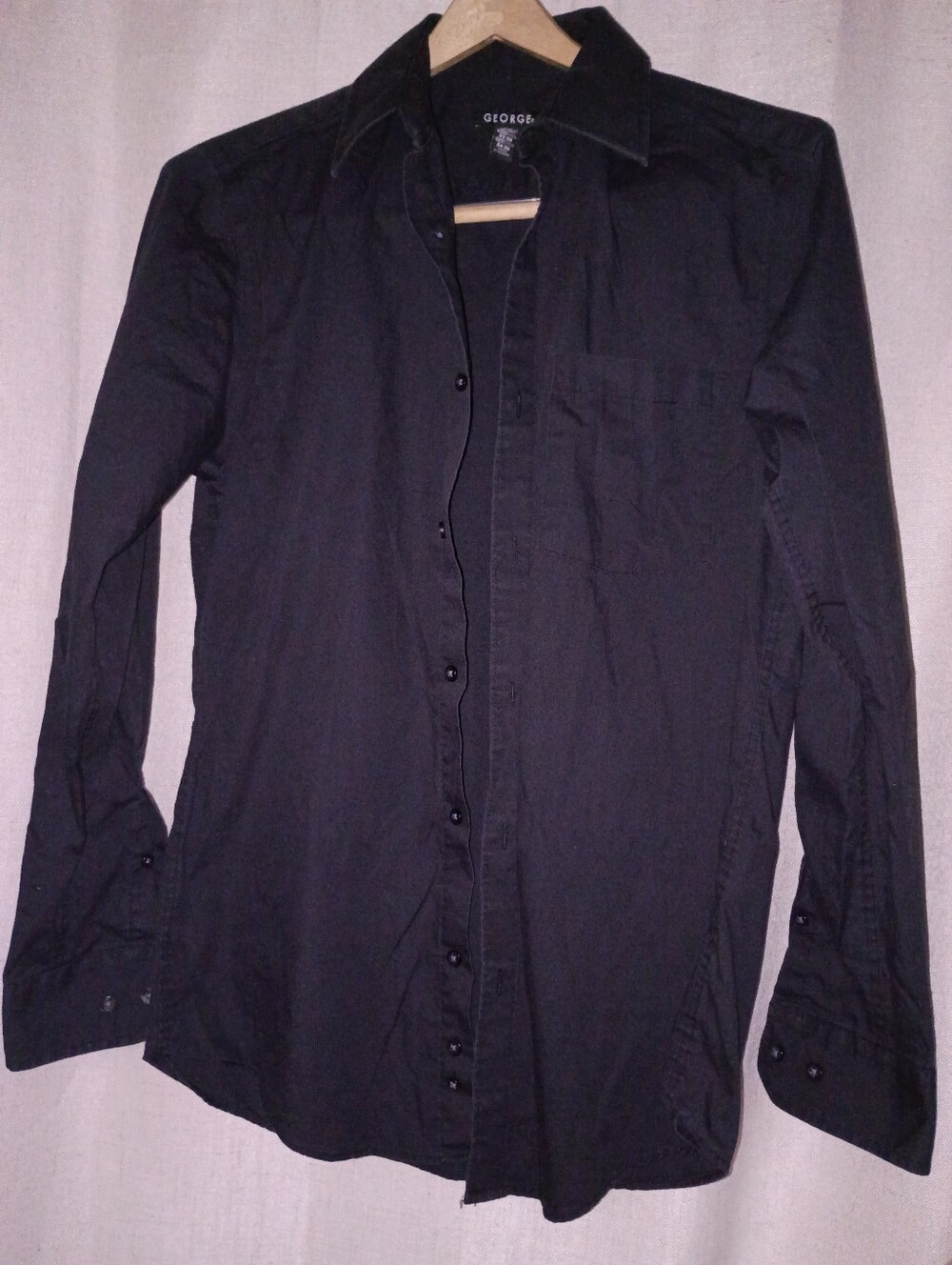 George Black Long-Sleeve Dress Shirt